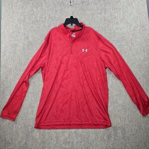 Under Armour Mens Red Quarter-Zip Pullover XL